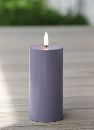 Set of 3 Purple Outdoor Flameless Candles - Timer - NEW 2024
