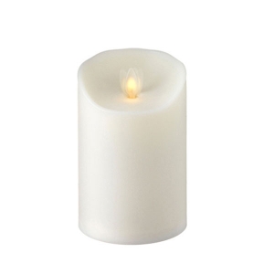 Outdoor 5 Inch Liown Ivory Moving Flame Battery Operated Candle