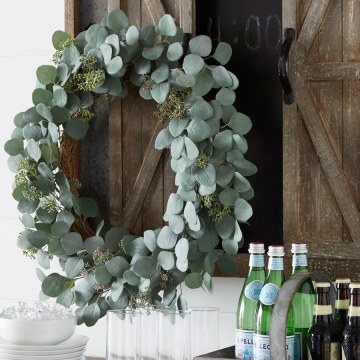 24 Inch Eucalyptus Leaf Wreath - From RAZ