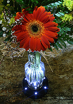 Floral Uplight Base 4 Inch - 15 Bright LED's