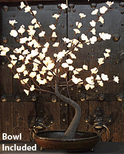 Lighted White Bonsai Tree 128 Lights
