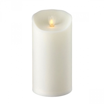 Outdoor 9 Inch Liown Ivory Moving Flame Battery Operated Candle