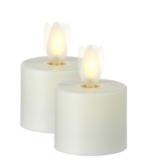 Battery Operated Moving Flame Tealights - Two Pack