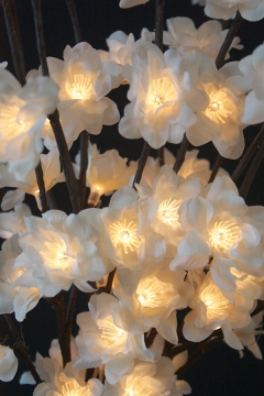 White Plum Nouveau Branch 60 Bulb - Electric - 20 Inch