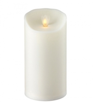 7 Inch White Liown Moving Flame Battery Operated Candle